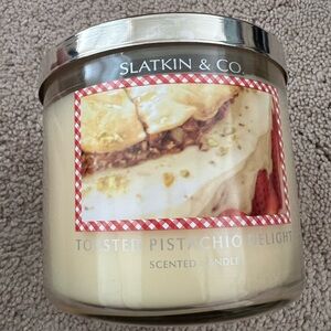 Slatkin & Co Toasted Pistachio Delight - 3 Wick 14.5 oz Candle - NWT Rare